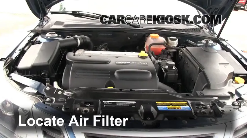 2008 Saab 9-3 2.0T 2.0L 4 Cyl. Turbo Wagon (4 Door) Filtre à air (moteur) Changement